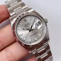 Swiss Rolex Datejust Two Tone Stick Markers With Silver Dial Rol20817