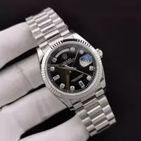 Rolex Day Date Diamond Markings With Black Dial Rol20835