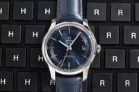 Omega Deville Stainless Steel Bezel Blue Leather Strap Ome20864