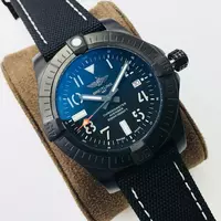 Swiss Breitling Chronomat Black Dial With Nylon Strap Bre20878