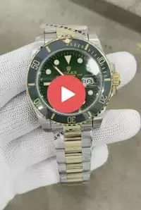Rolex Submariner Green Dial And Bezel Two Tone Steel Gold Bracelet